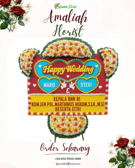 Papan Bunga Pernikahan Gawan